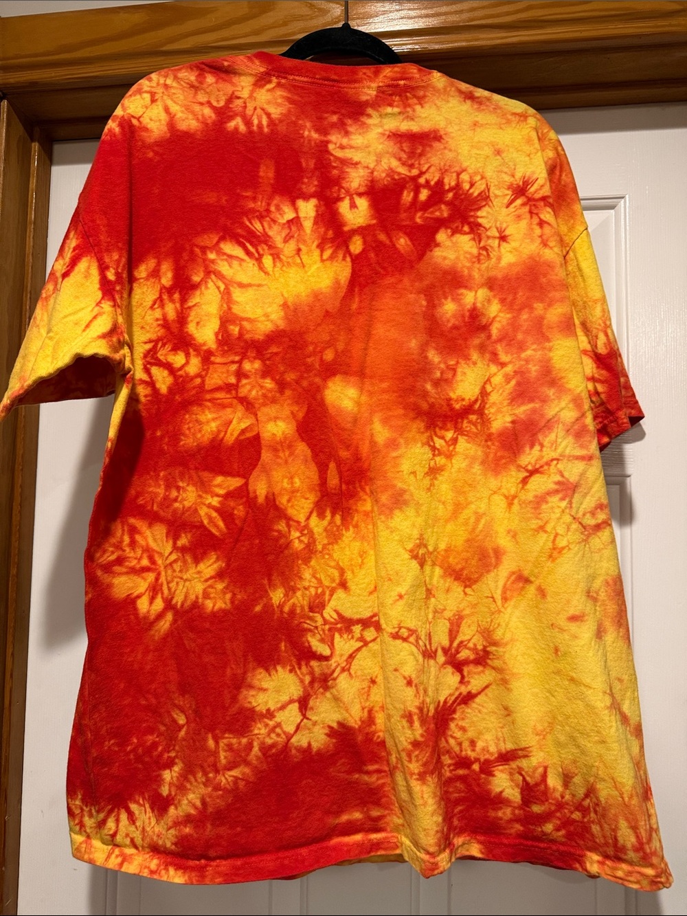 The Mountain Red & Yellow Tie-Dye Dragon Battle Graphic Tee - Picture 8 of 8